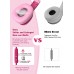 KVIDIO Kids Headphones with Mic, Foldable Wired Child Headphones with Safe Volume Limited 85dB/94dB and HD Sound Sharing Fundtion, Durable Pink Headsets for Girls,iPad,PC,Cellphone,Online Class