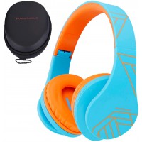 PowerLocus Kids Headphones Over-Ear, Bluetooth Wireless Headphones for Kids,with Microphone, Safe 85DB Volume Limited, Foldable with Carry Case, Audio Cable, Micro SD mode for Online Classes,PC,Phones