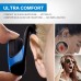Small Bluetooth Headphones Wrap Around Head - Sports Wireless Headset with Built in Microphone and Crystal-Clear Sound, Foldable and Carried in The Purse, and 12-Hour Battery Life, Blue